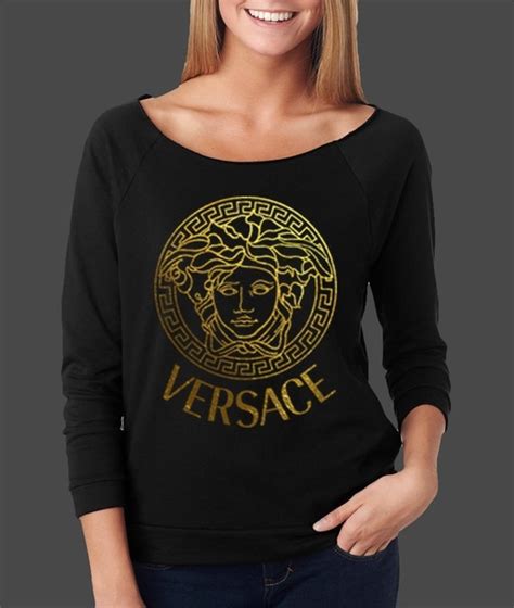 versace t shirt damen ebay|Versace long sleeve t shirts.